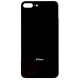 BACK COVER VETRO SCOCCA POSTERIORE CON ADESIVO PER IPHONE 8 PLUS NERO