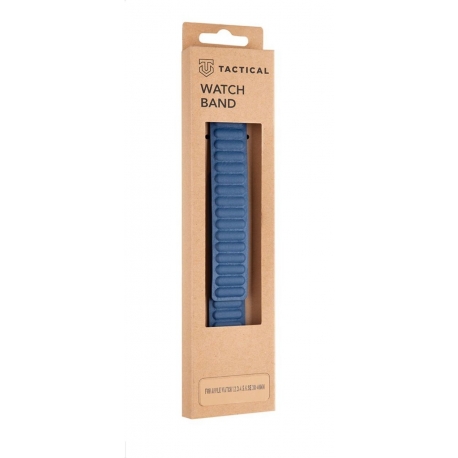 CINTURINO PER APPLE WATCH TACTICAL BLU DA 38 40 41mmm SERIE 1 2 3 4 5 6 7 SE IN PELLE